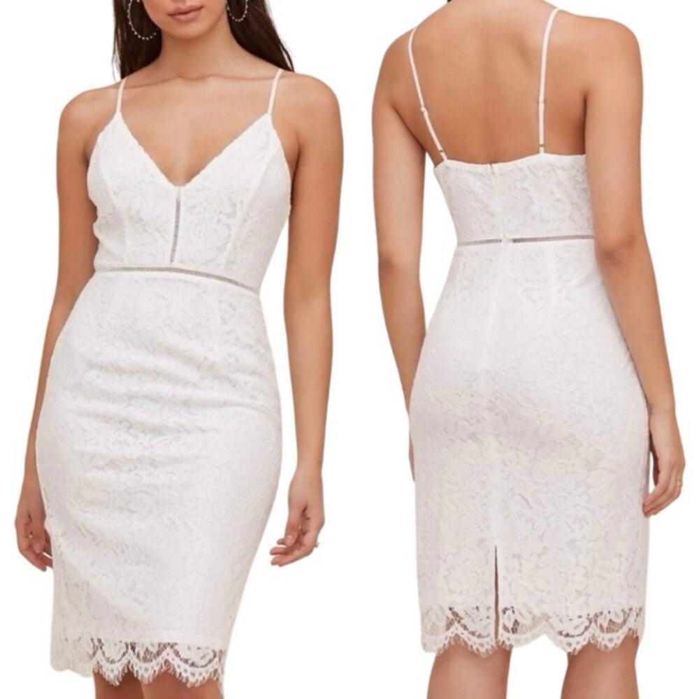 Lace Sheath Midi Dress Pencil Sexy